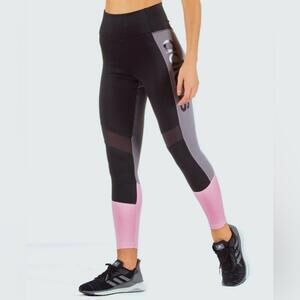 NEW adidas Design 2 Move High Rise Colorblock Leggings, size large